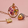 Amethyst floral window necklace by Joli